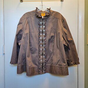 Size 22 Ruby Rd. Taupe Jacket